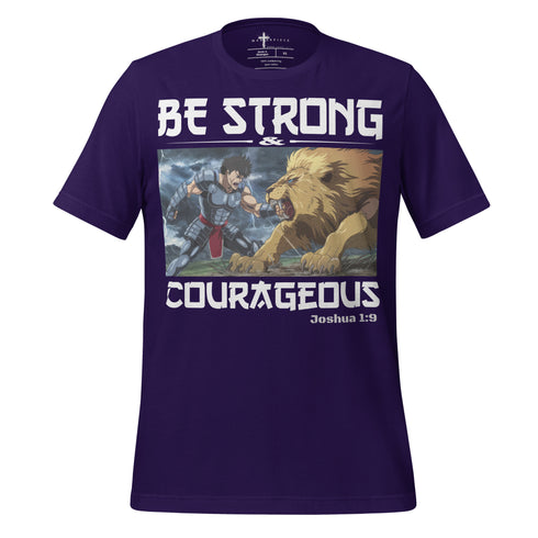 Be Strong and Courageous Christian Bible Verse T-Shirt
